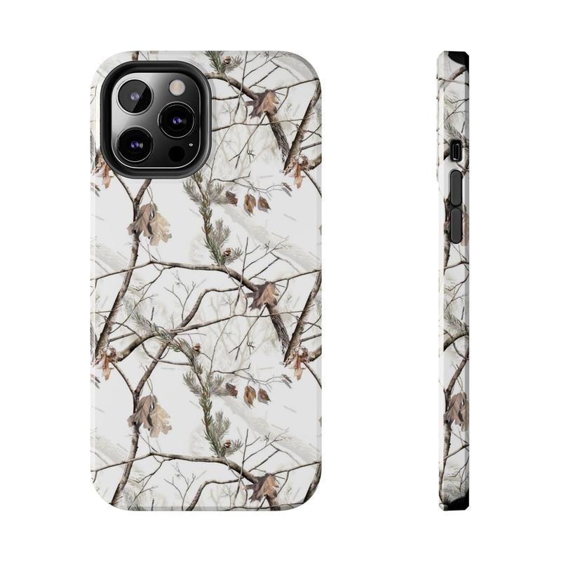 Real Tree White Camo iPhone Case, Camo iPhone Case, Outdoors Camo Phone Cover