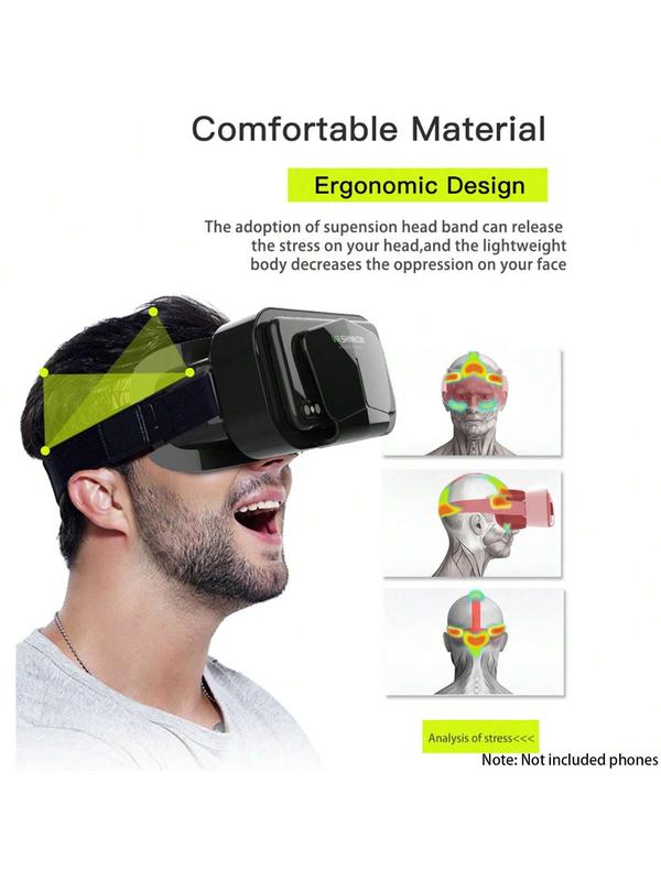 Byson VR Headset - 3D Virtual Reality Goggles for TV, Movies & Gaming, Compatible with iOS & Android, Fits 4.7-7 Inch Devices, Ideal Gift for Christmas