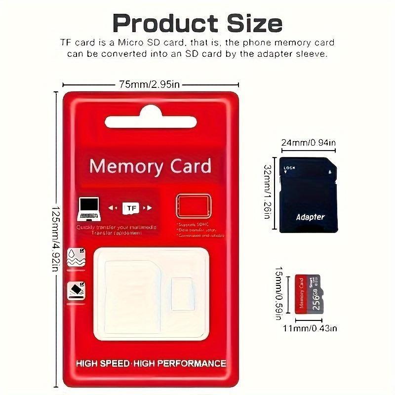 Durable Flash Memory Card, 1 Count High-speed Break Resistant Micro SD Card, 4K Ultra HD Storage Durable Flash Card, Compatible with Car Computer Camera Accessories