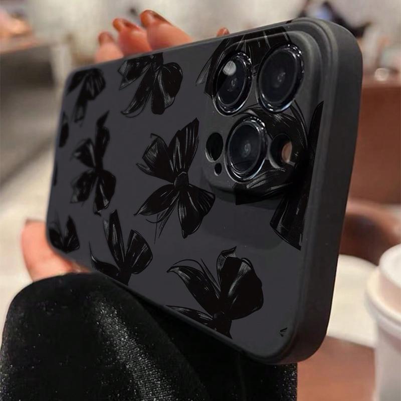 Bowknot Pattern Phone Case, Shockproof Decorative Phone Protector Cover, Phone Accessories Compatible with iPhone 6 7 11 12 13 14 15 Series