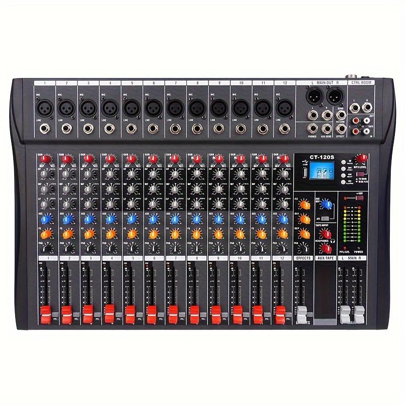 6 8 12 Channel Mixer: Professional mixer with USB, XLR, 48V power and RCA input output for all skill levels