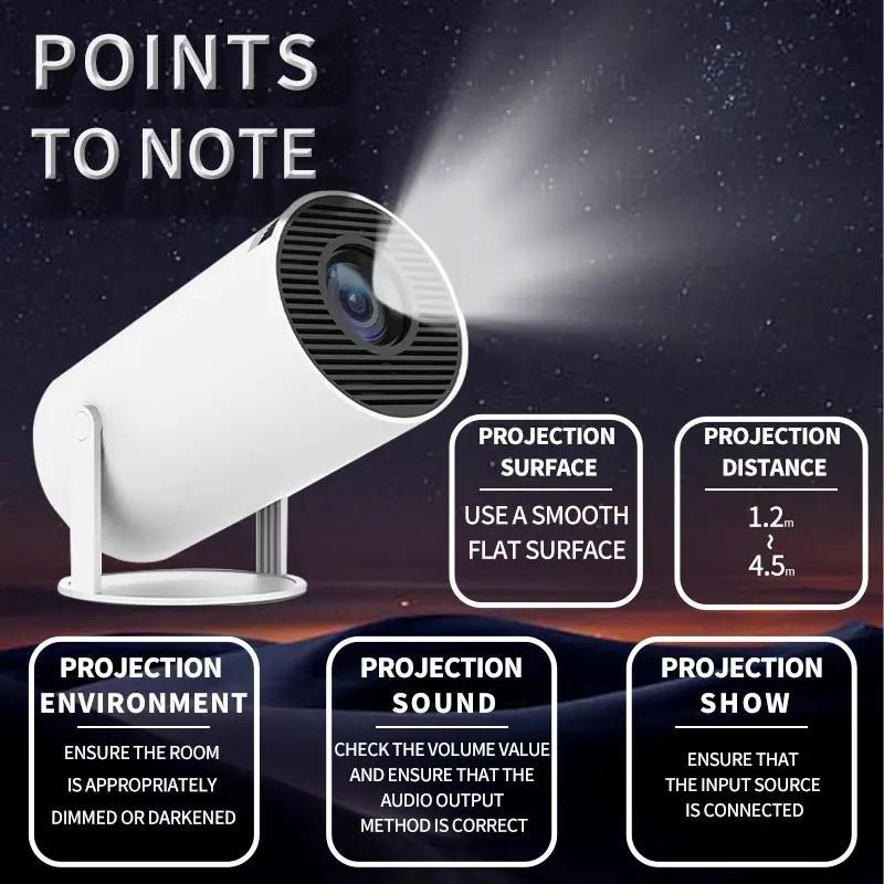 Portable Projector, Android WiFi Bluetooth-compatible Projector, Home Theater Projector, Movie Projector, Mini Projector for Home Office