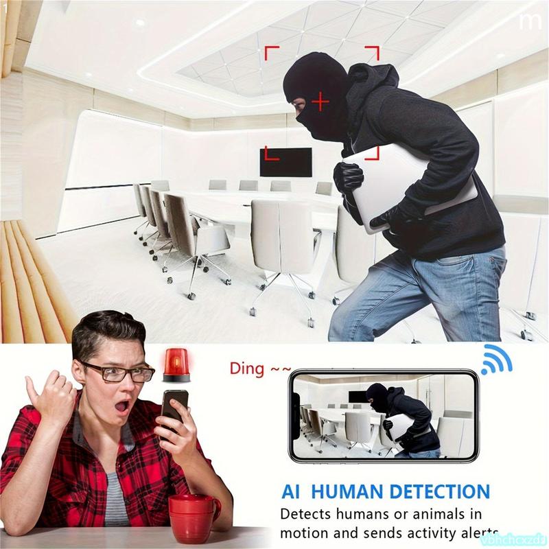 2024  Wireless WiFi Camera with Motion Detection - 480P 2.4GHz Android Compatible - Perfect Valentine's Day Gift for Indoor Outdoor Surveillance