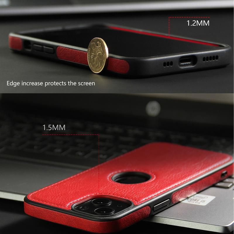 For iPhone 16 15 14 Plus 13 12 11 Pro Max Mini XS Slim Luxury Leather Protective Case Shockproof Cover Accessories