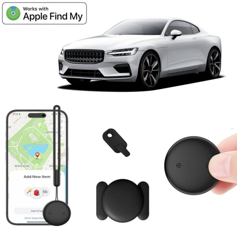 GPS Tracker for Car,Mini GPS Trackers Device with Weatherproof Magnetic Case-No Monthly Fee-Works with Apple Find My(iOS Only)-Best Hidden GPS,Real Time GPS Tracker for Vehicles