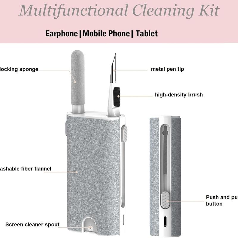 5 in 1 Electronic Cleaning Kit, Multifunctional Bluetooth-compatible Earphone Cleaning Tool, Cleaning Kit for Phone, Earphone, Phone Speaker, Camera