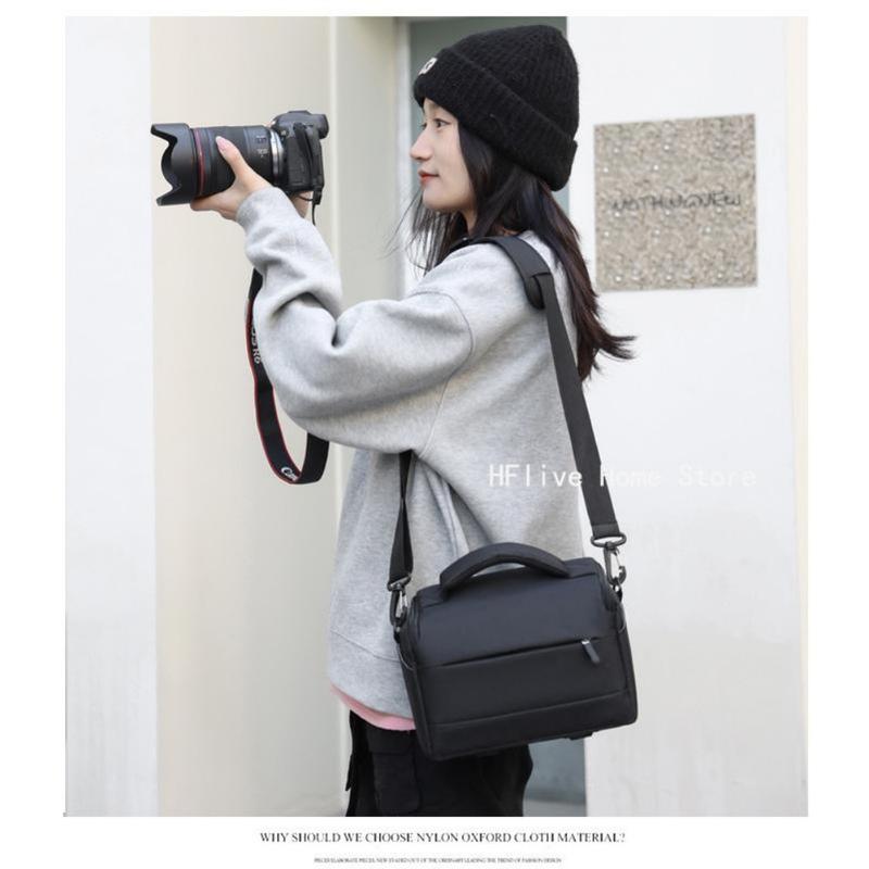 Waterproof Nylon Shoulder Camera Bag SLR Camera Bag For Sony Lens Bag Canon Nikon B500 P900 D90 D750 D7000 Smartphone