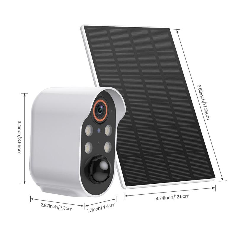 Solar Powered Wireless Security Cameras, 2.4GHz WiFi Only AI Human Detection Camera Security with Night-Vision, Outdoor Camera, Wireless Camera with 2-way Talk & Cloud Storage Service for Outdoor Home Security, Outdoor Security Monitoring