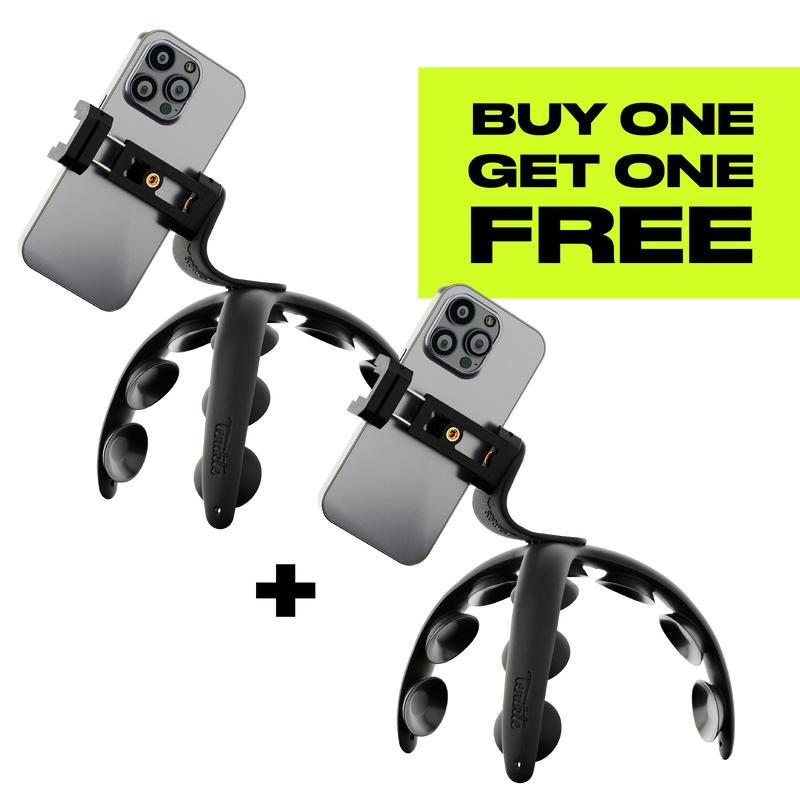 Buy One Get One FREE: Tenikle PRO Flexible Phone Mount & Tripod with Crazy Suction