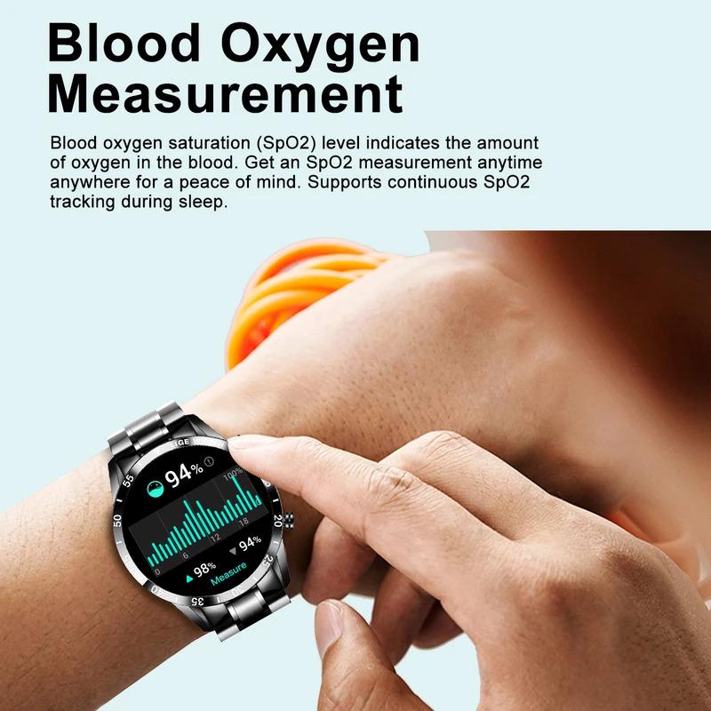 LIGE Luxury Full Circle Touch Screen Men Smart Watch Bluetooth Call Steel Band Waterproof Sports Fitness Watch For Android IOS