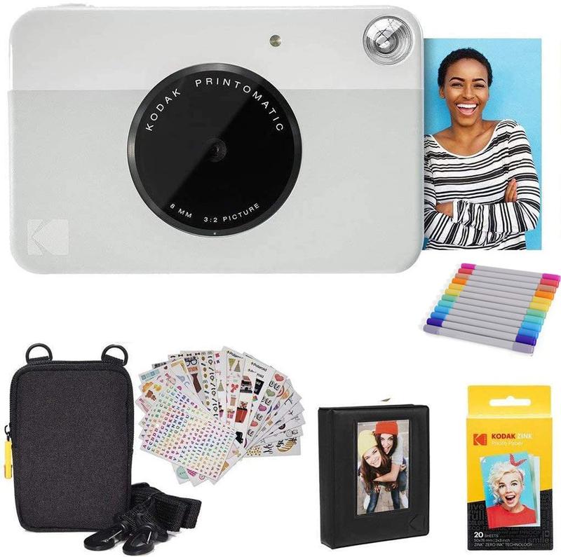 Kodak Printomatic Instant Camera Gift Bundle Flash Film