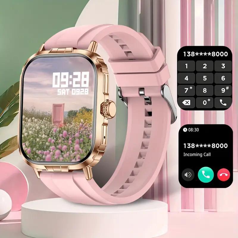 1 men's and women's smartwatch, 2.01-inch full touch screen smartwatch with text and call functions, fitness watch, exercise mode, pedometer, distance, calories, over 100 exercise modes