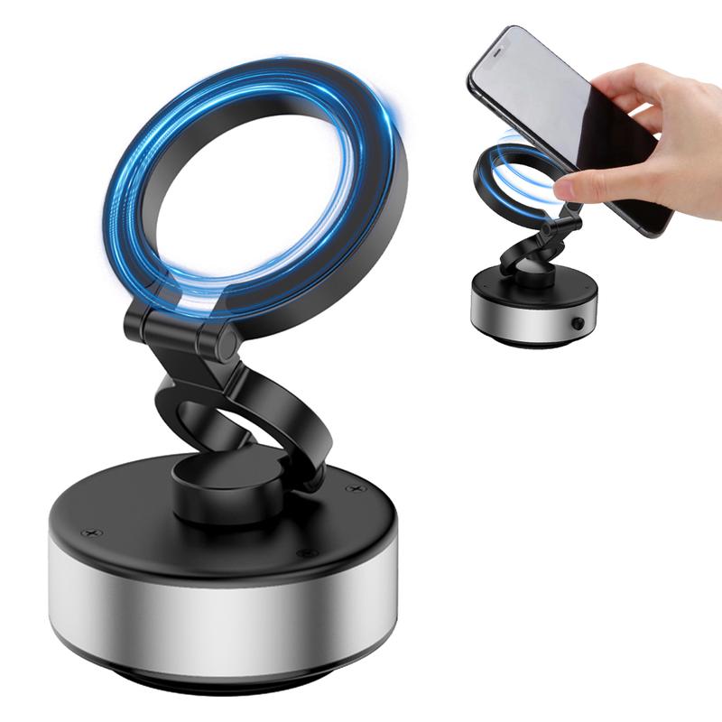 360° Rotatable Magnetic Car Phone Holder Mount, Electric Vacuum Adsorption, Magnetic Phone Stand, Smartphone Holder, Magnetic Suction for Car Windshield, Dashboard,Kitchen, Office, Universal Car Accessories