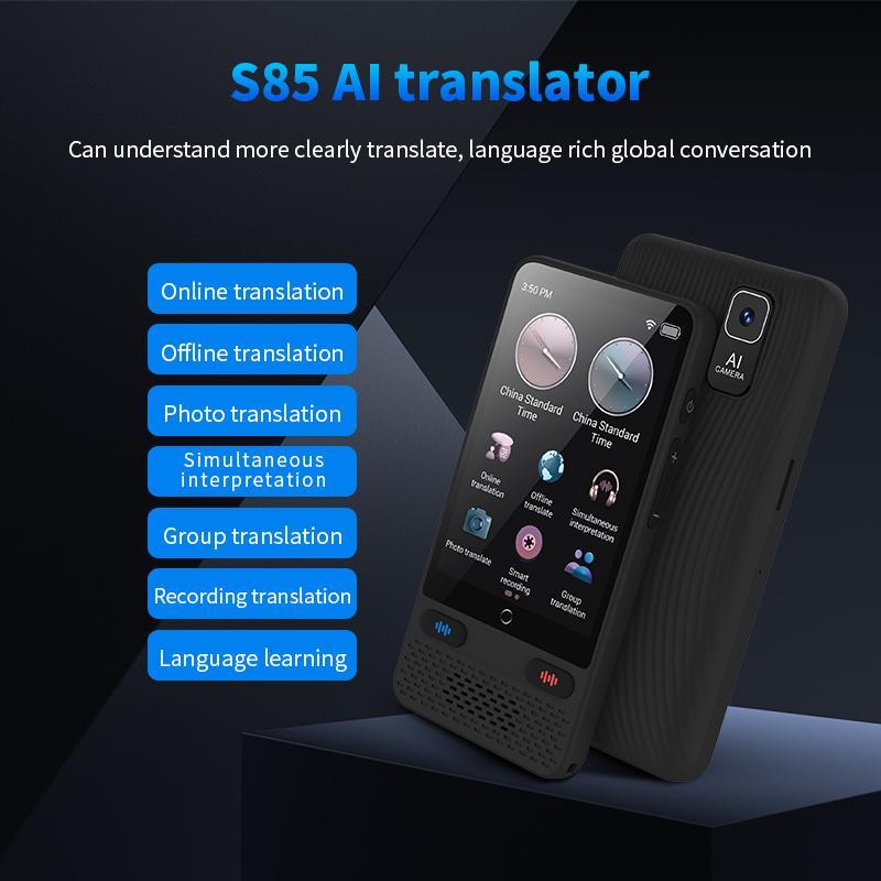 Portable Language Translator Device, 138 Languages Instant Two-way Voice Translator, AI Translator for Business & Travel