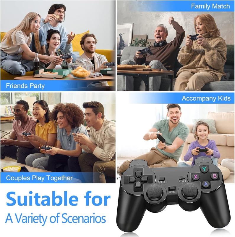 Retro Game Console Stick,20000+Video Games, 9 Emulator ConsolePlug and Play for TV, 4K HDOutput,2.4GHz Wireless Controllers Birthday Christmas