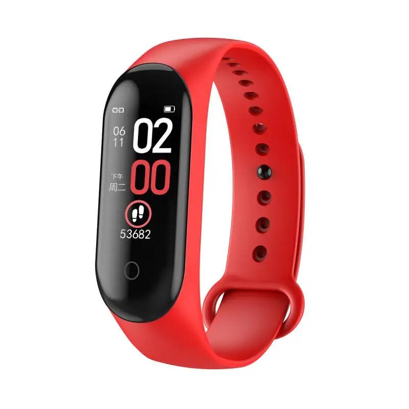 M4 Wristband Sport Fitness Pedometer Color Screen Smart Bracelet Blood Pressure Walk Step Counter Smart Band Watch