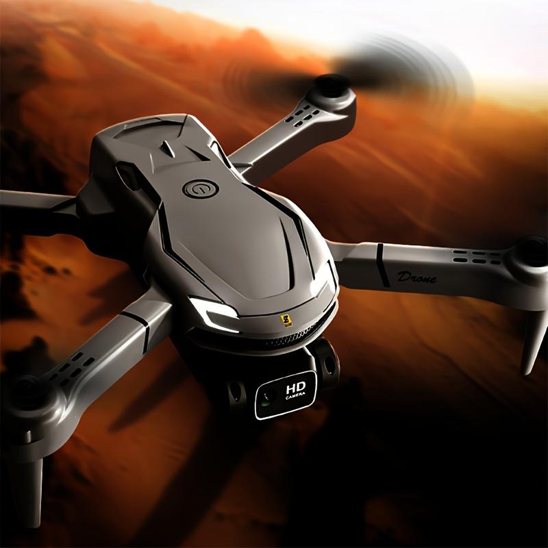 Smartphone controls V88 drone - simple one-click takeoff landing, multi-speed settings, emergency stop, 360° stunt flip and LED lights.