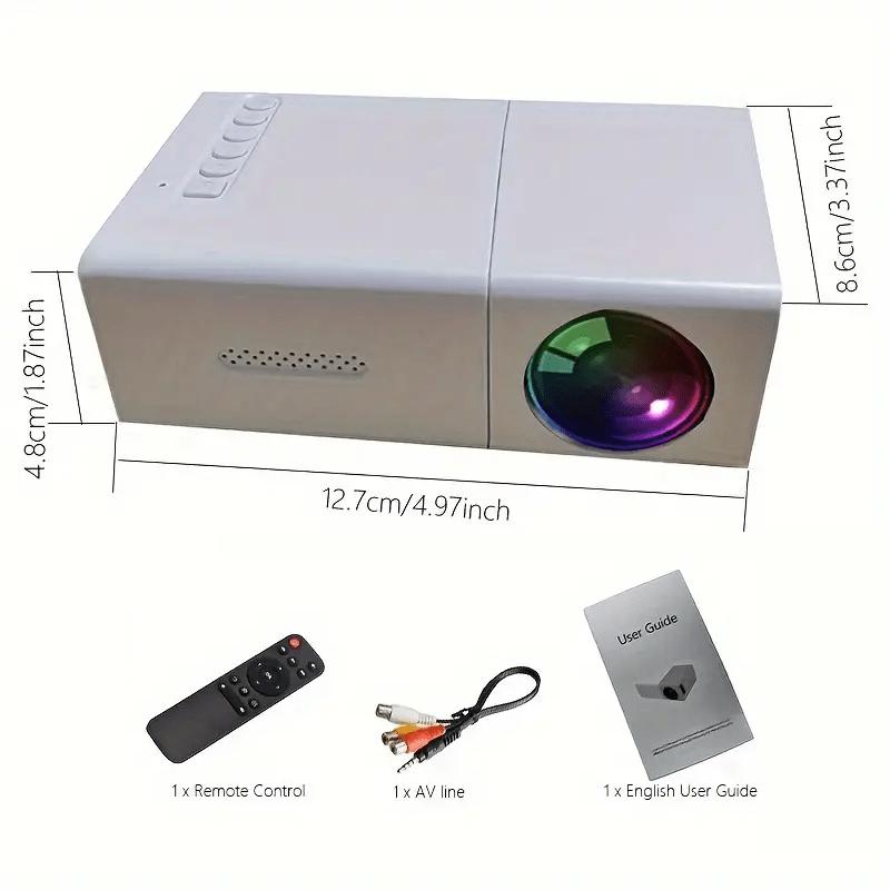 Bright 3000+ Lumen HD Mini Projector- Portable 3D-Ready, Multi-Device Compatible With Remote