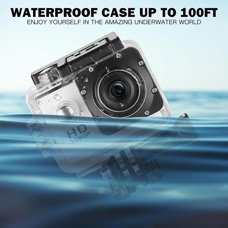 Ultra-HD Waterproof Action Camera, Multipurpose 140 Degree Wide Angle 30m Waterproof Action Camera, 1 Count Wifi Action Camera with 32G TF Card, Underwater Action Camera for Outdoor Sports