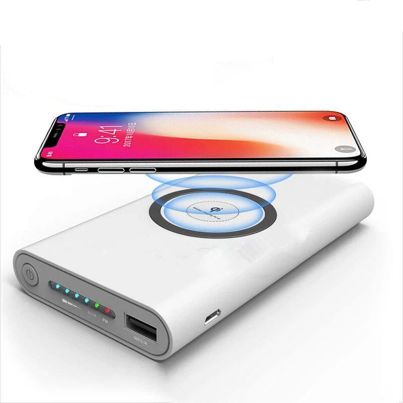 3 in 1 Wireless Power Bank, 1 Count 10000mAh Portable Wireless Power Bank, Multifunctional Power Bank with LED Light for iPhone & Android