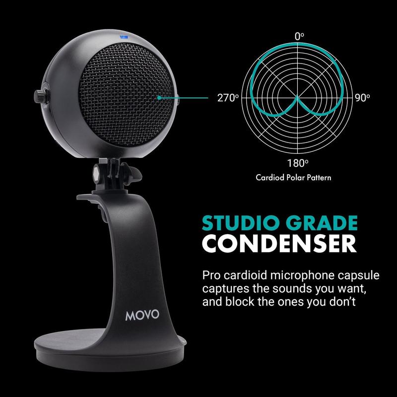 WebMic | USB Microphone with Desktop Stand | Movo