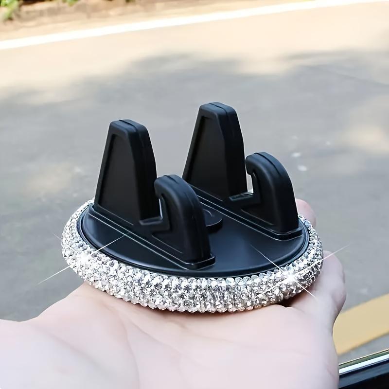 Rhinestone Decor Car Phone Holder, Car Dashboard Phone Holder, Universal Car Interior Accessories for Women & Girls