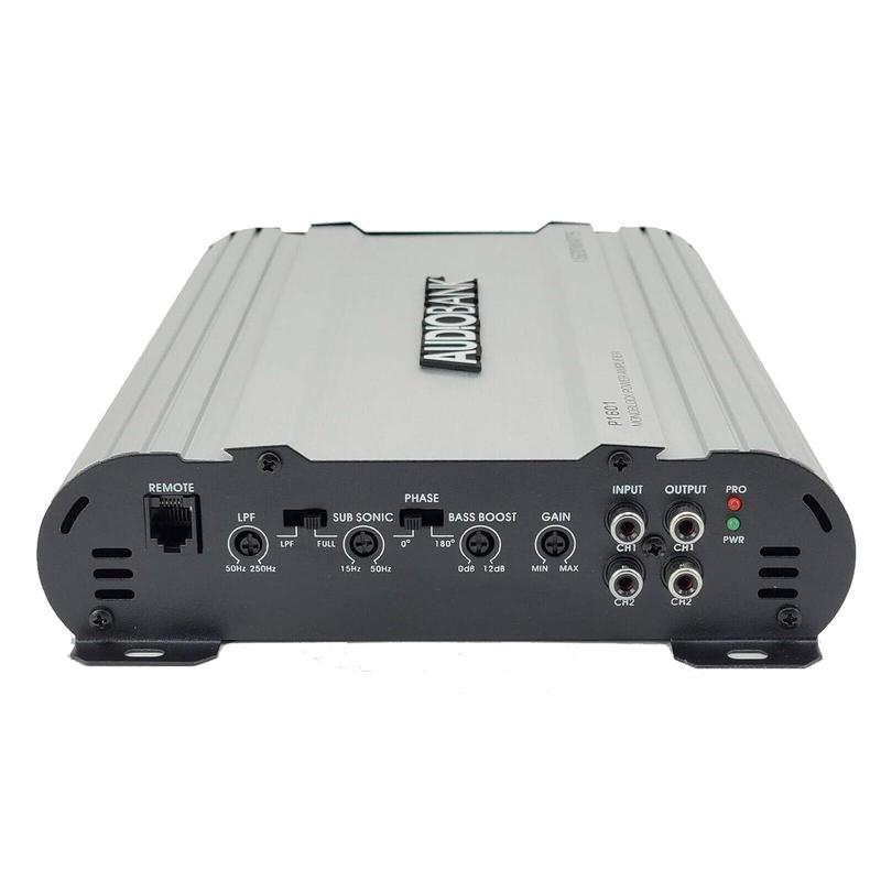 P1601 Monoblock Amplifier: Class AB MOSFET Powerhouse with Remote Subwoofer Control - 1600W Max Power with 800W RMS