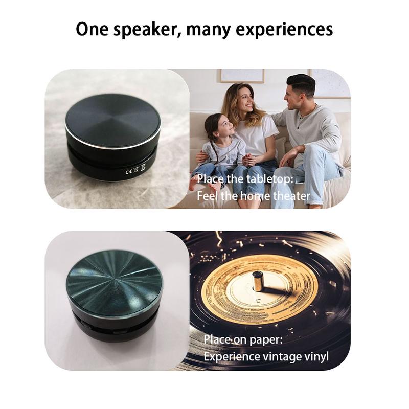 Bluetooth Speakers, Bone Conduction Portable Wireless Speakers with Louder Volume, HIFI Stereo Sound Subwoofers,Suction Cup Mounted, Crystal Clear Sound, Rich Bass, Mini Music Player for Home,Resonance Function for Dynamic Audio Experience bt speaker