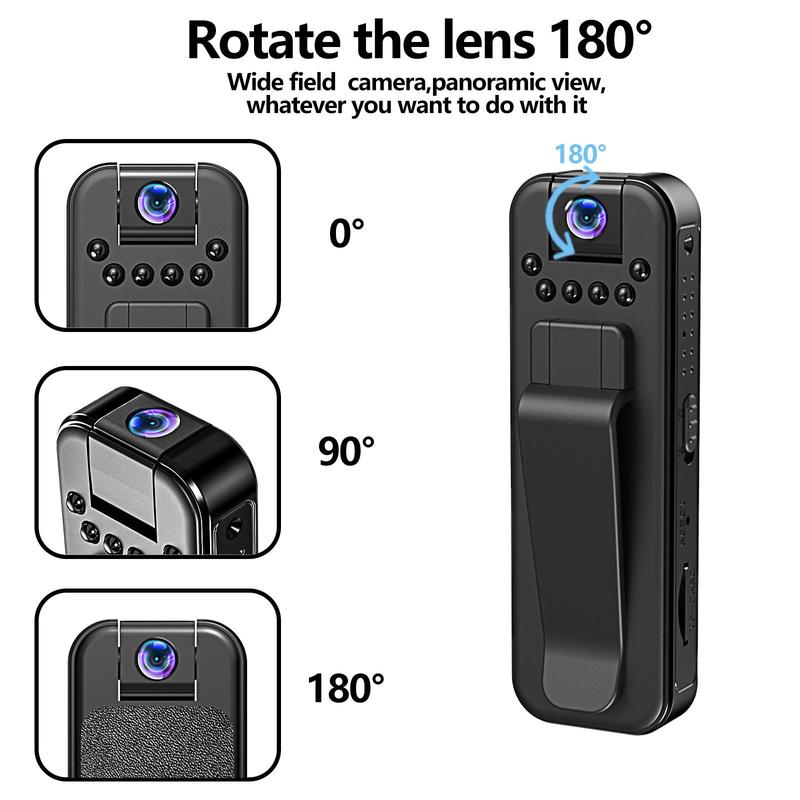 1080P HD Outdoor Sports Camera, Portable Wireless WIFI Vlog Digital Camera with 180° Rotatable Lens & Night-Vision Function, Portable Video Recorder, Action Camera for Outdoor Sport Skiing Cycling Hiking