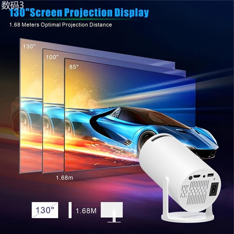 Smart HD Projector, Portable Projector 1080P Full HD Support, Screen Projection, Keystone Correction, 180° Rotating Outdoor Projector For Mobile Phone TV Pole Laptop Audio Wireless Audio Wireless