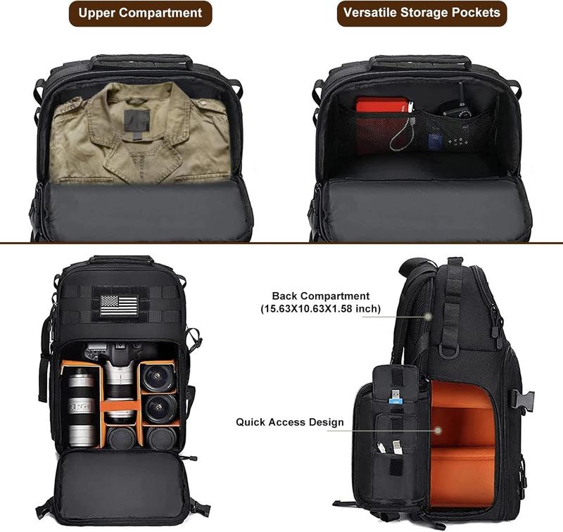 MOSISO Camera Backpack with Laptop Compartment for DSLR SLR Mirrorless Photography Accessories Clip