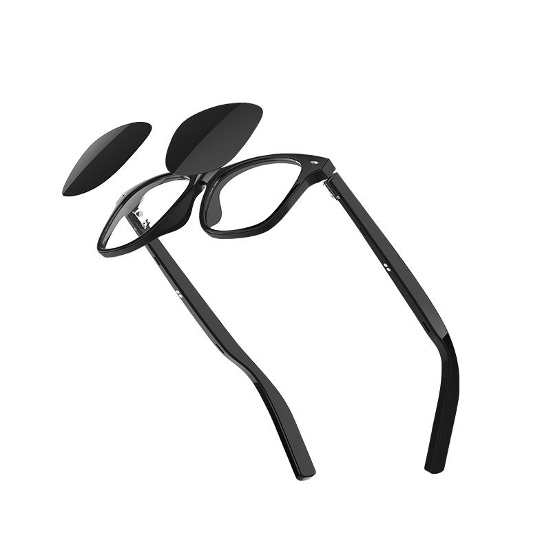 New magnetic smart glasses replaceable lenses, lightweight, one second instant connection Bluetooth connection touch playback, easy to operate