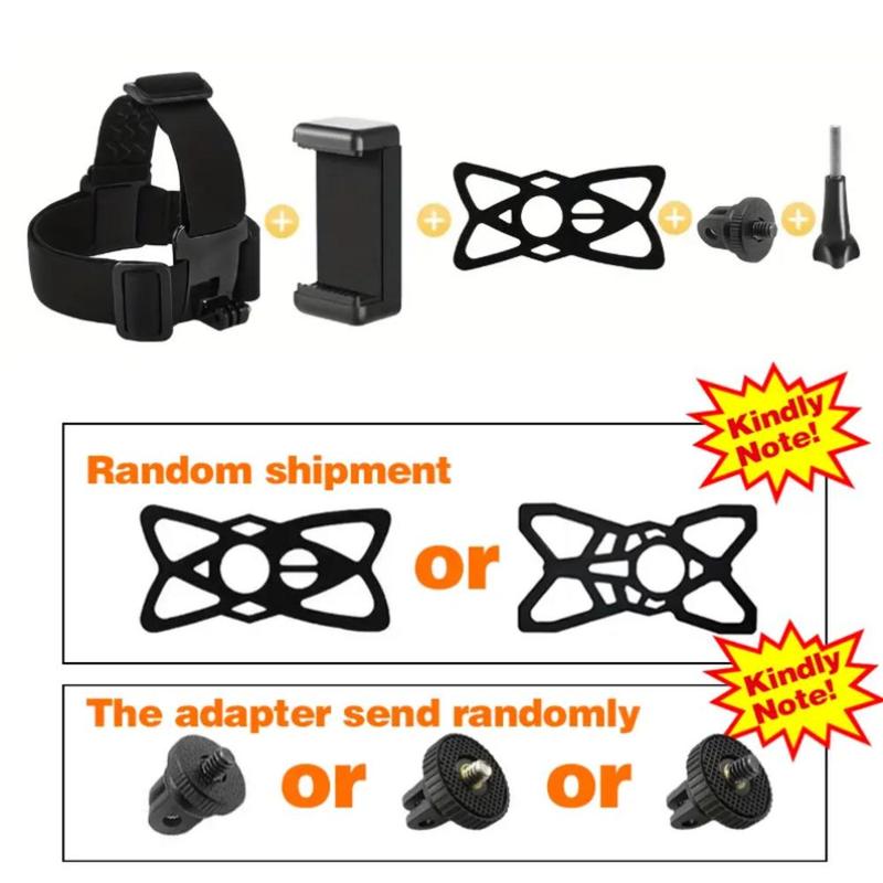 1 Set 5-in-1 Head Mounted Action Camera Mount With Random Accessories, Compatible For Gopro Hero 10 9 8 Action Camera Cell Phone, Phone Holder, Phone Rack, Phone Accessories