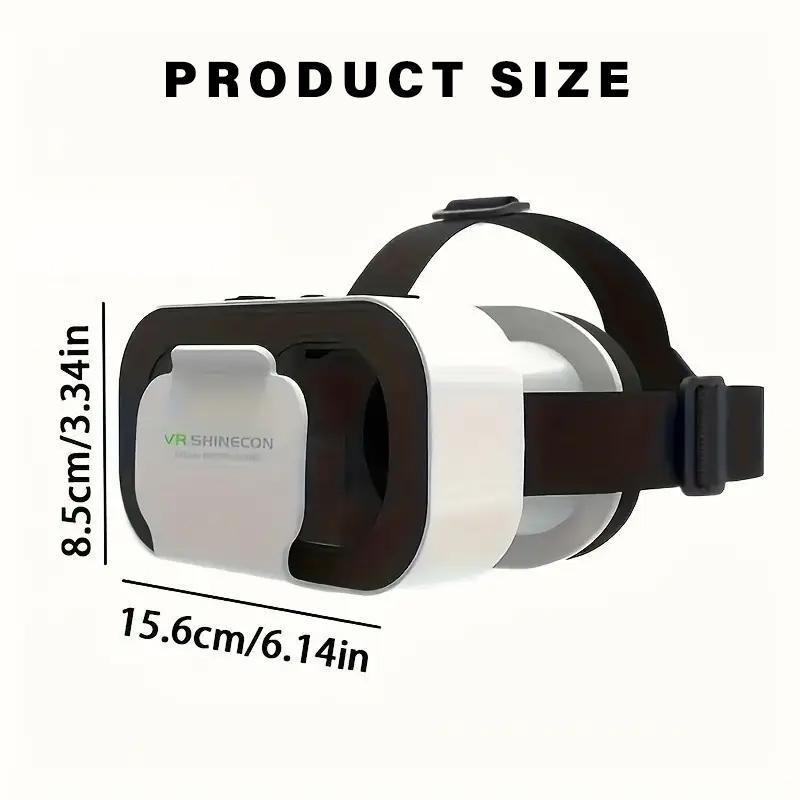 3D Virtual Reality VR 3D Glasses, Adjustable Lens Headset for TV, Movies, Videos, Lens Headset Compatible with 4.7 to 6 Inch