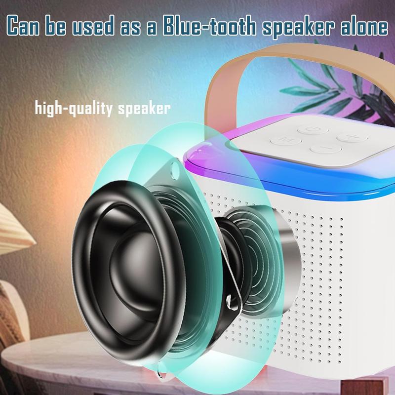 Mini Karaoke Machine with Wireless Microphones Mini Partybox for kids