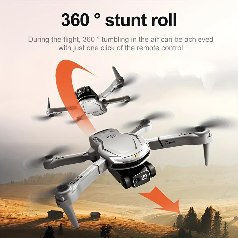 Smartphone controls V88 drone - simple one-click takeoff landing, multi-speed settings, emergency stop, 360° stunt flip and LED lights.