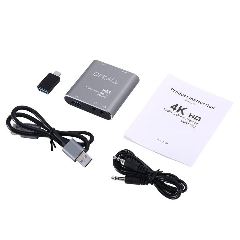 Z37 Video Capture Card Portable HDMI-compatible High Definition Audio And Video Capture Card Video Capture Card Headset Microphone