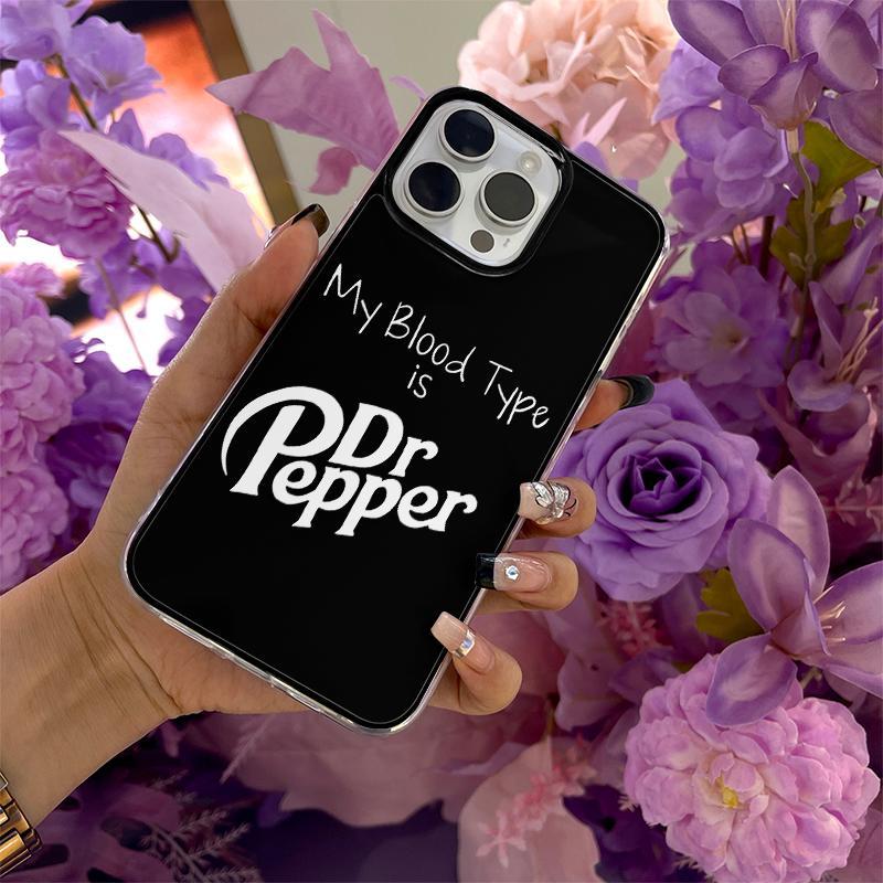 Dr Pepper Pattern Phone Case, All-inclusive Phone Protector Cover, Phone Accessories Compatible with iPhone 12 11 13 14 15 Pro Max