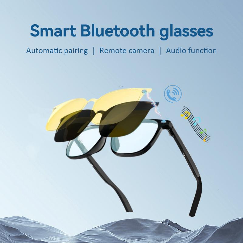 New magnetic smart glasses replaceable lenses, lightweight, one second instant connection Bluetooth connection touch playback, easy to operate