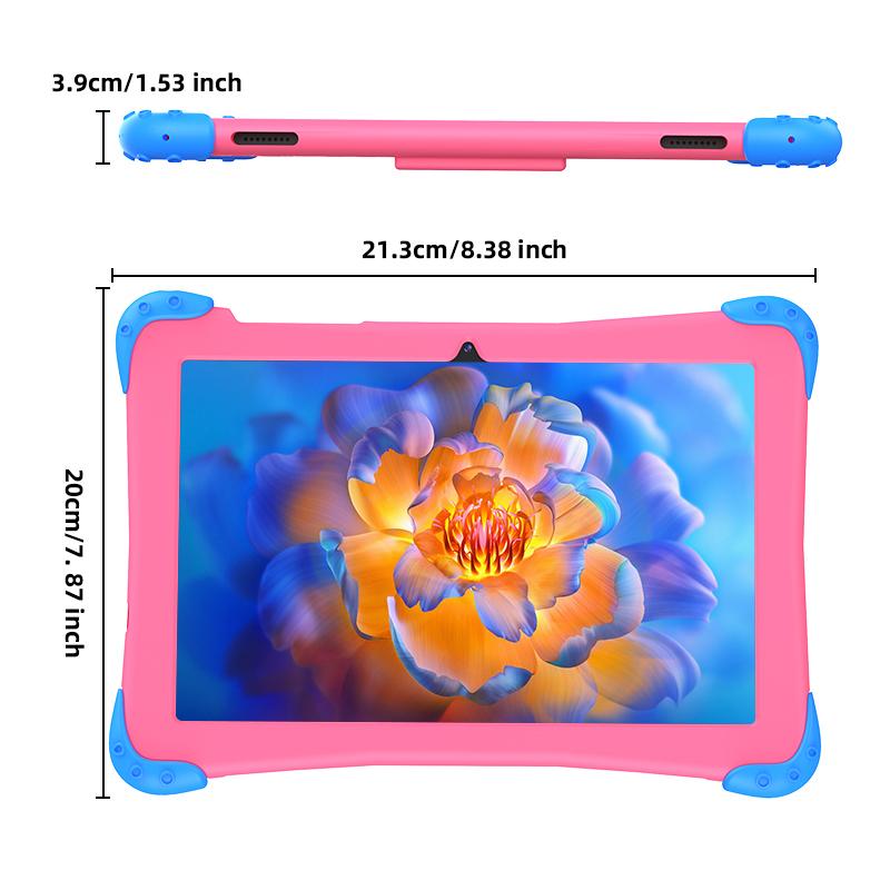 Kids Tablet 7 inch Android 12 Toddler Tablet Childrens Tablet for Kids 2-13 Quad-Core 2+32GB WiFi Bluetooth Dual Camera Parental Control with Drop-Proof Toddler Tablet Case