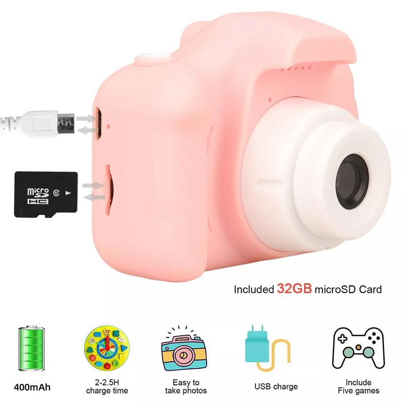 Upgrade Kids Selfie Camera,  Boys  Birthday Gifts for Age 3-9, HD Digital Video Cameras