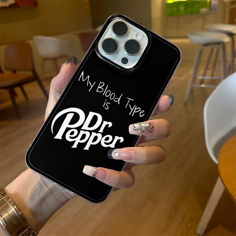 Dr Pepper Pattern Phone Case, All-inclusive Phone Protector Cover, Phone Accessories Compatible with iPhone 12 11 13 14 15 Pro Max