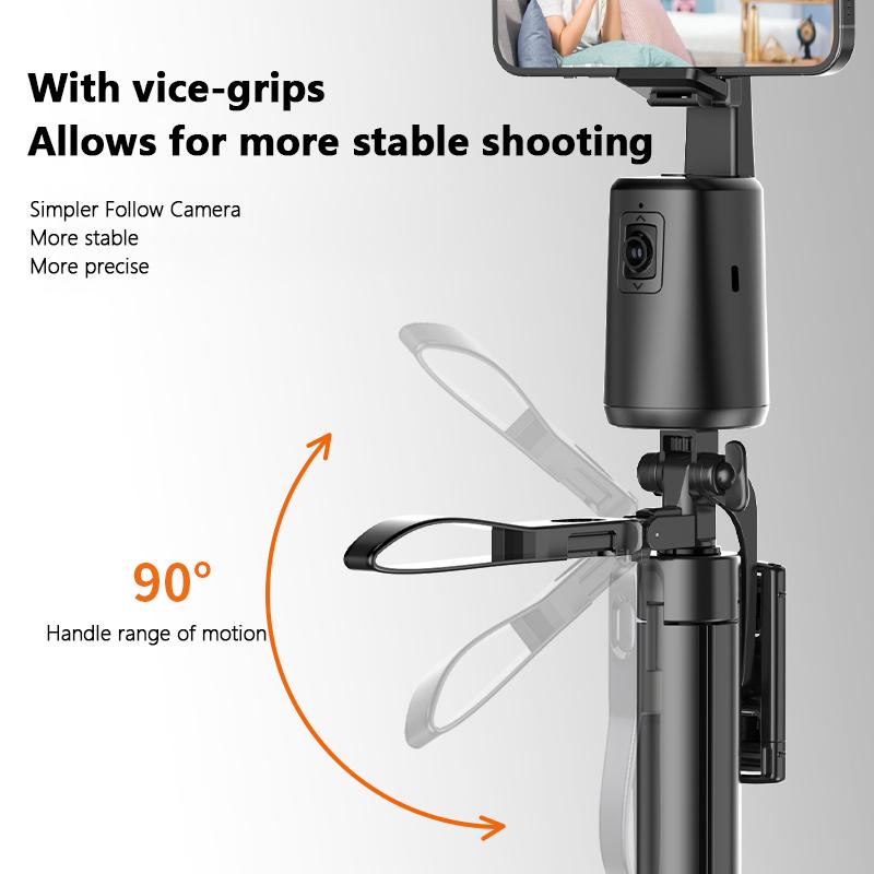 Auto Face Tracking Tripod, No App Required, 360° Rotation Phone Tracking Holder Selfie Accessories, For Smartphone Cellphone