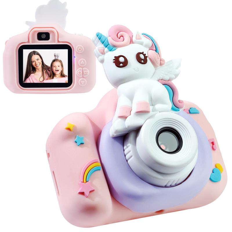 Dragon & Unicorn  1080P HD Kids Digital Camera - Selfie Toy for Girls Boys Perfect Birthday Gift for Ages 3-12 Record,Shoot