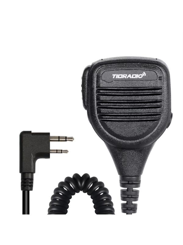 TIDRADIO MIC PTT Walkie Talkie Speaker Radio Microphone 2-Pin Type Handheld Mic For H3 H8 UV-5R BF-888S UV-82 GT-3 UV-B2 BF-F8 Audio