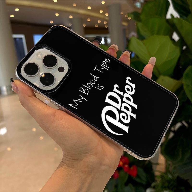 Dr Pepper Pattern Phone Case, All-inclusive Phone Protector Cover, Phone Accessories Compatible with iPhone 12 11 13 14 15 Pro Max