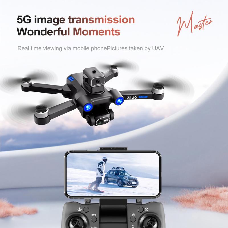 2024 GPS Drone with 4K Camera for Adults,Brushless Motor, RC Quadcopter with Auto Return, Follow Me, Circle Fly, Waypoint Fly, Altitude Hold with 2Battery