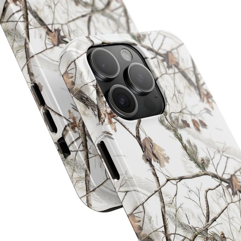 Real Tree White Camo iPhone Case, Camo iPhone Case, Outdoors Camo Phone Cover