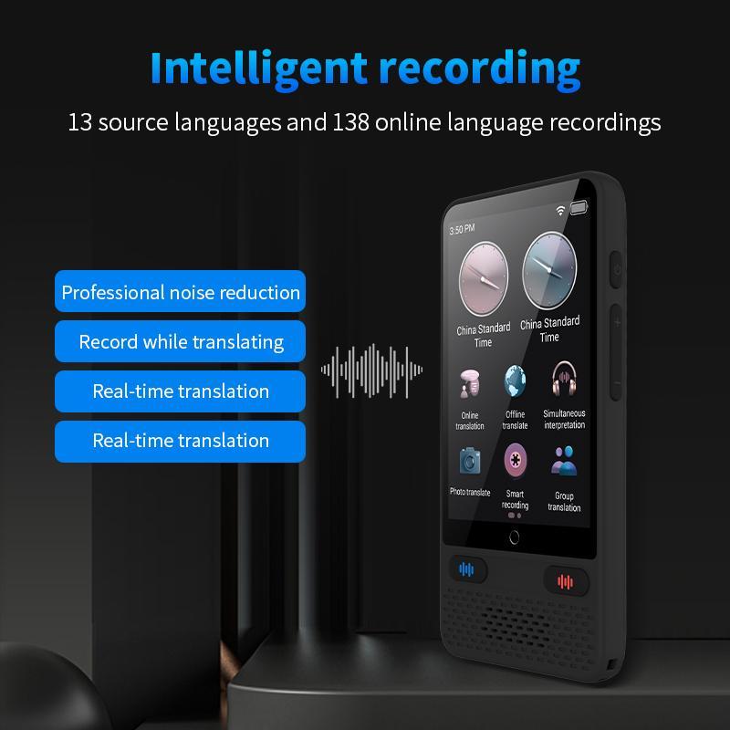 Portable Language Translator Device, 138 Languages Instant Two-way Voice Translator, AI Translator for Business & Travel