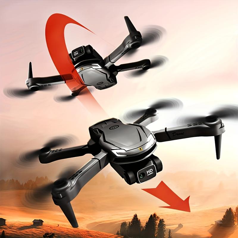 Smartphone controls V88 drone - simple one-click takeoff landing, multi-speed settings, emergency stop, 360° stunt flip and LED lights.